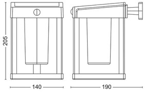 Philips CAMILL LED 1,4W 3,7V IP44 lampă solară de perete cu senzor