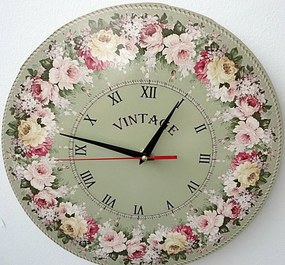 SENTOP | Ceas de perete vintage din lemn, cerc | KVERTO