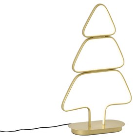 Lampă de masă de Crăciun, aurie, tip brad, cu LED inclus - Arbre
