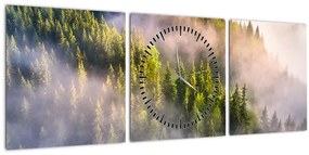 Tablou peisajului montan (cu ceas) (90x30 cm)