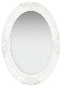 vidaXL Oglindă de perete in stil baroc, alb, 50 x 70 cm