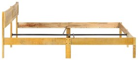Cadru de pat, 160 cm, lemn masiv de mango 160 x 200 cm, Lemn masiv de mango