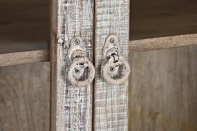 Bufet alb rustic , din lemn de mango