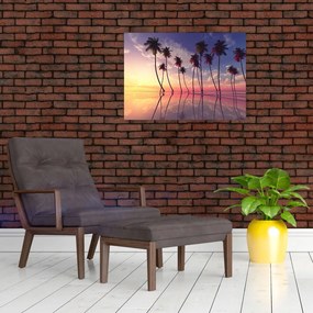 Tablou cu palmieri deasupra mării (70x50 cm)