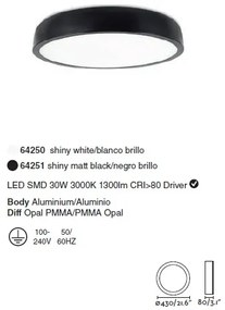 Plafoniera design modern Cocotte-S alba 43cm 64250