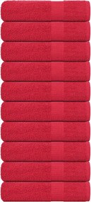 vidaXL Prosoape de duș, FROGN, 10 buc., roșu, 70x140 cm, 360 g/m²
