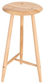 Scaun de bar în culoare naturală din lemn de stejar (înălțime șezut 65 cm) Blanc – Gazzda