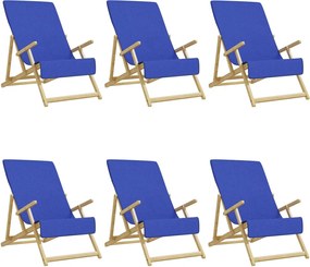 vidaXL Prosoape de plajă, 6 buc., albastru, 60x135 cm, textil 400 GSM