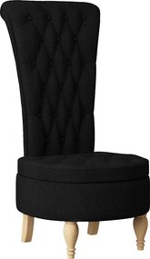 vidaXL Fotoliu slipper Negru 56,5 x 70 x 110 cm țesătură