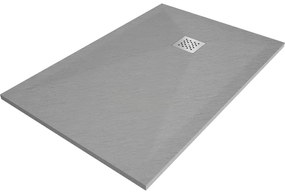 Mexen Stone+ Cădiță de duș compozit dreptunghiulară 90 x 80 cm, Gri-beton - 44618090