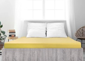 Cearceaf Jersey ALVORA 90x200 cm galben deschis