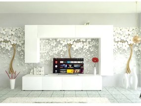 Living Armonia V1 MDF Alb Mat - cu sistem &quot;PUSH TO OPEN&quot;