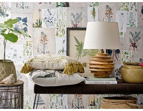 Veioză în culoare naturală închisă cu abajur textil (înălțime 54 cm) Svale – Bloomingville