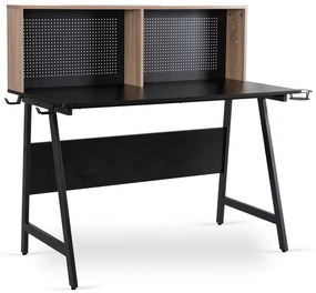 JAKS Masă de gaming stejar sonoma Ice 138,5 cm