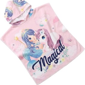 Poncho de copii MAGICAL roz