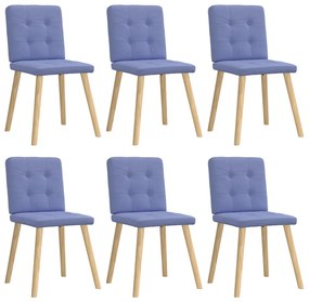 vidaXL Scaune de sufragerie 6 buc țesătură Jeans Blue