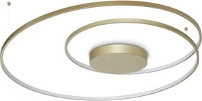 Lustra LED aplicata design circular OZ PL D100 ON-OFF OTTONE 3000K