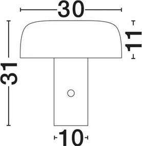 Veioza LED 3000K NOELIA negru