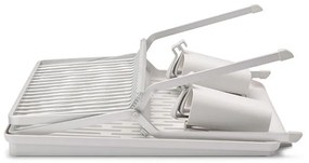 Uscator de vase pliabil Brabantia SinkSide 1004152, Suport pentru ustensile, Rezistent la coroziune, Gri deschis