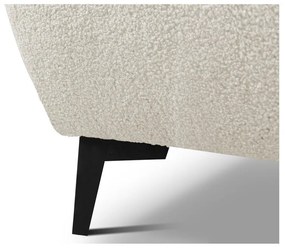 Pat matrimonial bej tapițat cu spațiu de depozitare cu somieră 140x200 cm Makapu – Makamii