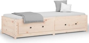 vidaXL Pat de zi fără saltea, 90x200 cm, lemn masiv pin