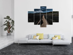 Tablou drumul de lemn în amurg (150x105 cm)