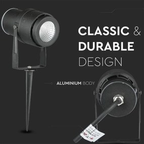 Lampă LED de exterior LED/12W/100-240V IP65 negru, lumină verde