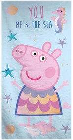 Purcelușa Peppa & the Sea prosop de baie, prosop de plajă 70x140cm