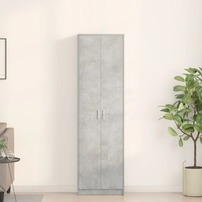 vidaXL Dulap cu raft cu ușă Gri beton 55 x 25 x 189 cm Lemn compozit