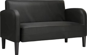 vidaXL Canapea loveseat neagră 110 cm piele artificială