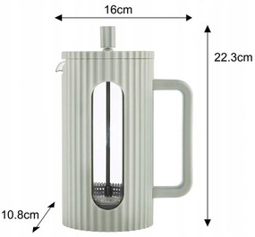 Infuzor pentru cafea/ceai Klausberg KB 7755, 1 l, Carcasa rece, Sticla, Menta