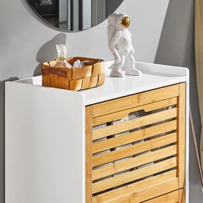 PANA5 - Pantofar 55 cm, pantofare, depozitare pantofi, mobilier hol - Alb-Maro