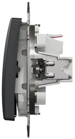 Intrerupator simplu, 10A, IP20, Antracit, Schneider Sedna Design
