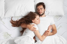 Saltea Aloe Vera 14+2 Memory, 130x200 cm, H 18 cm, husa cu fibre de bambus, Ortopedica, aerisire 3D Free Air