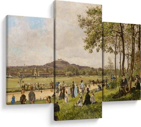 Tablou - French 19th Century, Race Course at Longchamps, reproducere (90x60 cm)