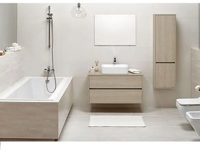 Dulap baie suspendat Cersanit Crea 80 cm pentru lavoar pe blat, stejar Stejar, 800x450 mm