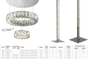 Lustra LED moderna suspendata Clover 2328CC SRT