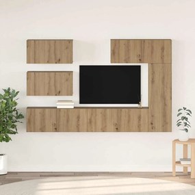 vidaXL Set comodă TV cu raft Altele 6 pcs stejar artizanal 30.5 x 30 x 90 cm