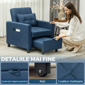 HOMCOM Fotoliu transformabil și reclinabil | Aosom Romania