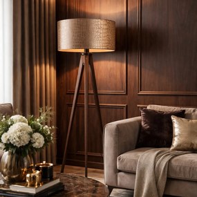 Abajur din catifea cu design de crocodil și interior auriu 50/50/25