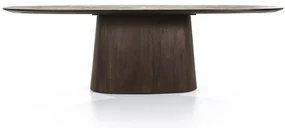 Masa ovala din lemn de mango Aron 250x110 cm maro
