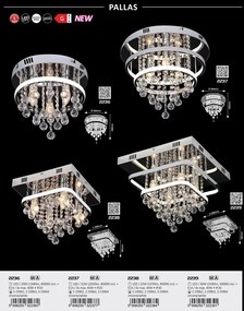 Plafoniera LED design modern Pallas crom, alb