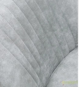 Scaun design industrial vintage cu tapiterie din microfibra, Lucca, gri stone A-38310 VC