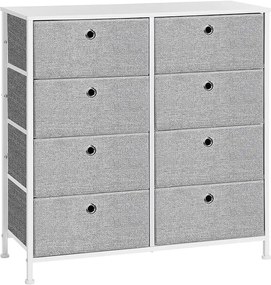 Comoda cu sertare TRENILO 80x81,5 cm, alb/gri