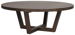 Măsuță de cafea maro închis rotundă cu aspect de lemn de stejar ø 110 cm Boxford – Rowico