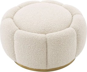Taburete ottoman design elegant LUX Inger, boucle crem 115620 HZ