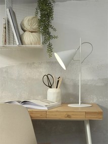 Veioza/Lampa de masa din metal Lisbon alba