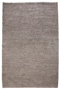 Covor din lana lucrat manual WOOL 240x160 cm, maro antracit