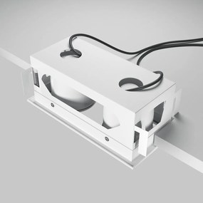 Corp incastrabil cu 2 spoturi LED directionabile Metal Modern alb
