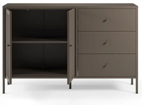 Comodă gri din metal 140x90x40 cm Fayna – Marckeric